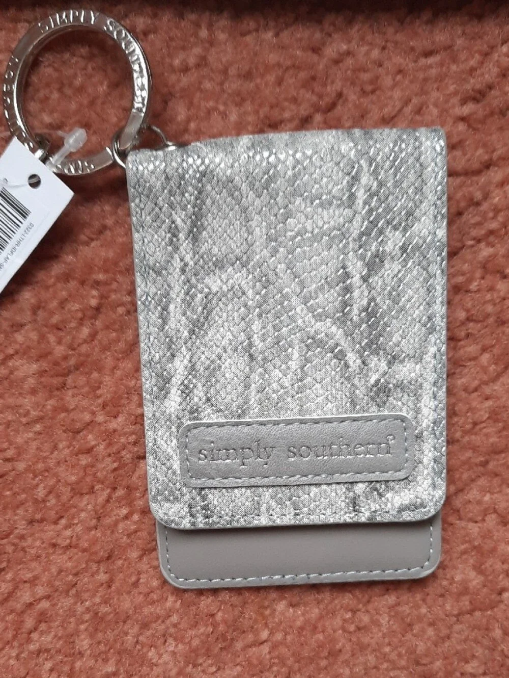 Simply Southern Silver Metallic Wristlet and Cardholder Set
